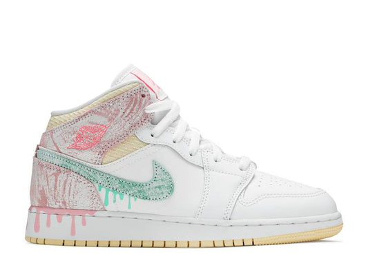 Air Jordan 1 Mid 'Paint Drip' (GS)