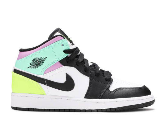 Air Jordan 1 Mid 'Pastel Black Toe' (GS)