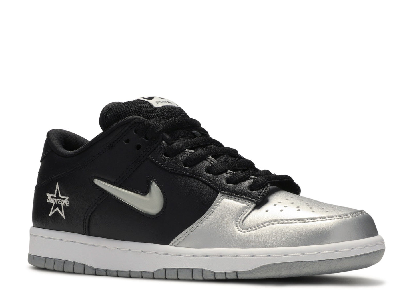 Nike SB x Supreme Dunk Low 'Metallic Silver'