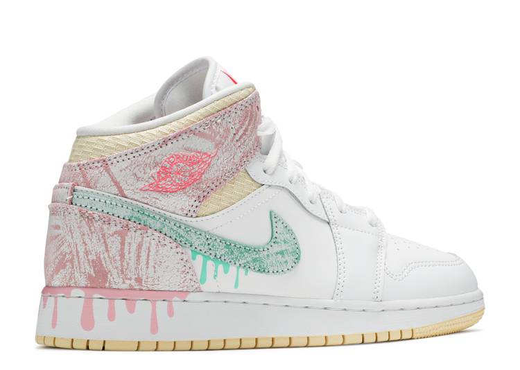 Air Jordan 1 Mid 'Paint Drip' (GS)