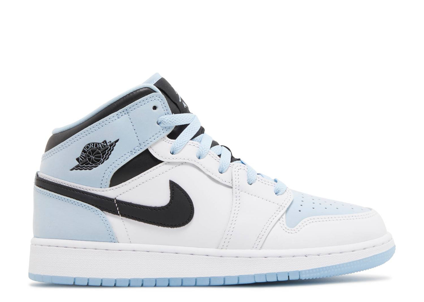 Air Jordan 1 Mid 'White Ice Blue' (GS)