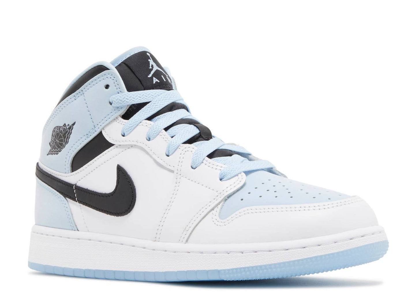 Air Jordan 1 Mid 'White Ice Blue' (GS)